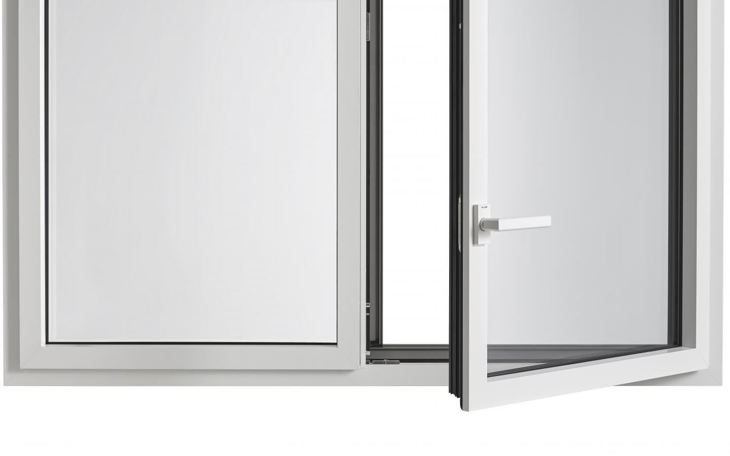 K-LINE Menuiserie alu frappe DESIGN-CARRE-FACE-OUVERT