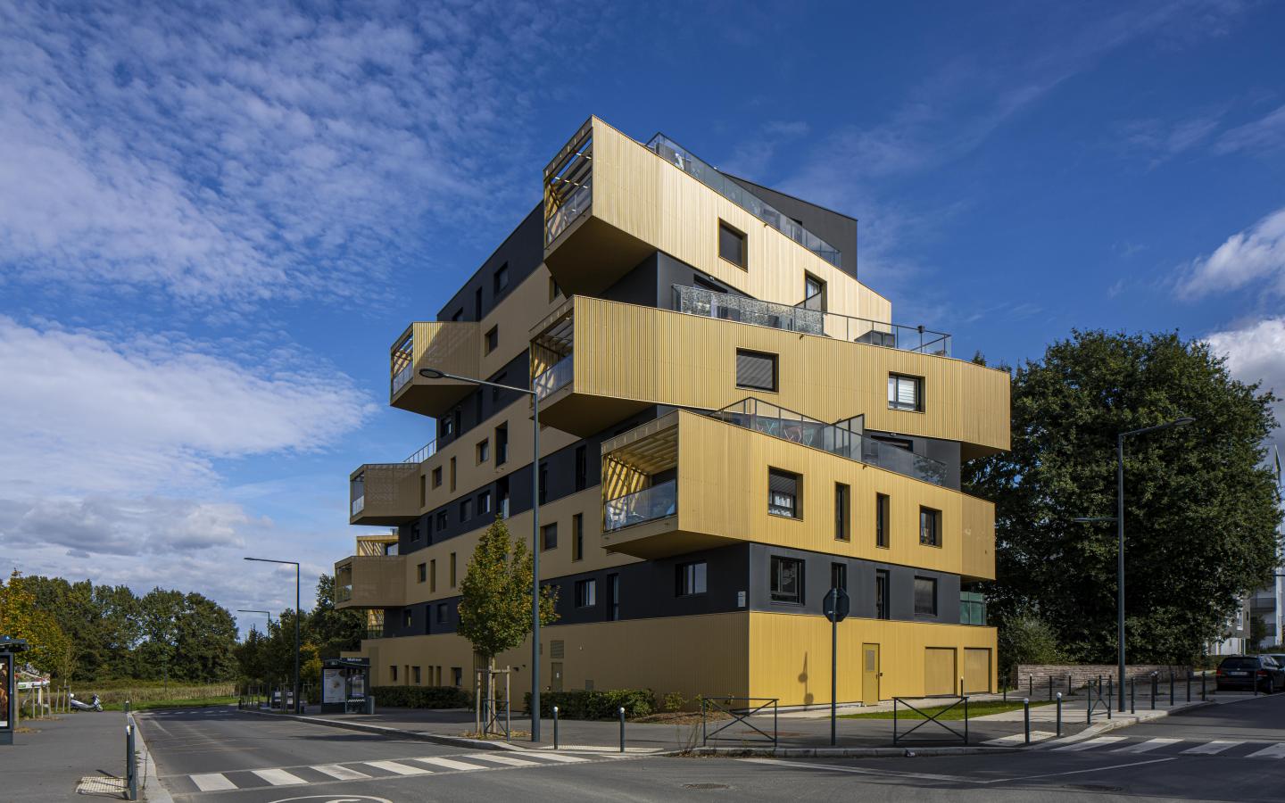 Equatoria, construction neuve à Rennes réalisée avec des menuiseries alu K-LINE.