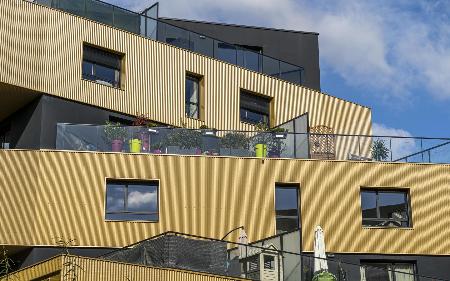 Equatoria, construction neuve à Rennes réalisée avec des menuiseries alu K-LINE.