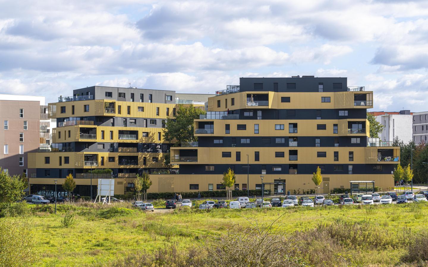 Equatoria, construction neuve à Rennes réalisée avec des menuiseries alu K-LINE.