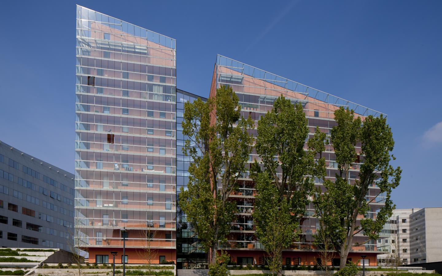 Le Romarin Euralille, construction neuve à Lille réalisée avec des menuiseries alu K-LINE. 