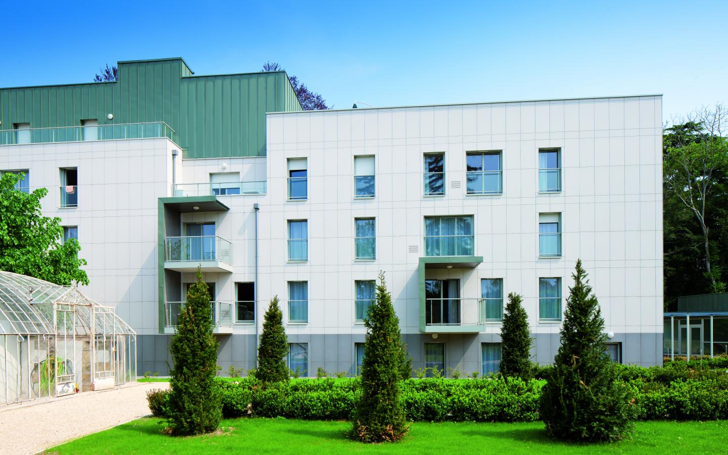 Le Parc de Belmont, construction neuve à Tours réalisée avec des menuiseries alu K-LINE. 