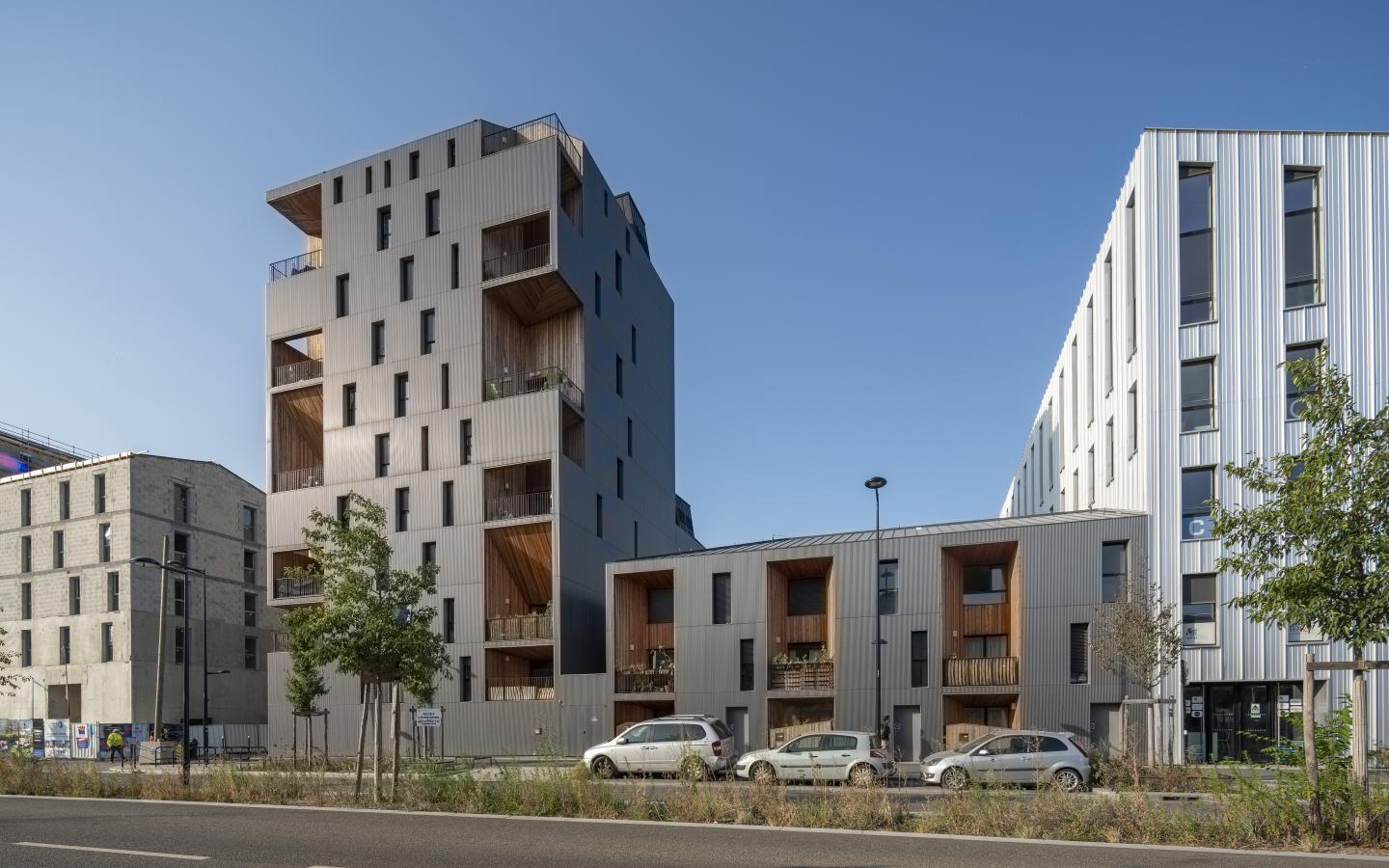 Concert'o, construction neuve à Bordeaux réalisée avec des menuiseries alu K-LINE.