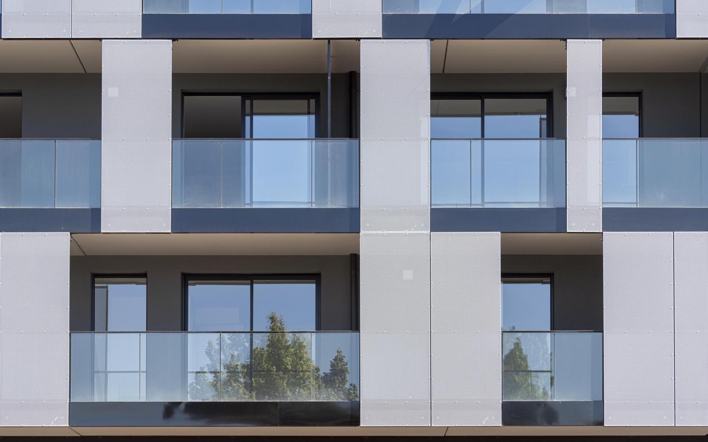 Skyplace, construction neuve à Strasbourg réalisée avec des menuiseries alu K-LINE. 