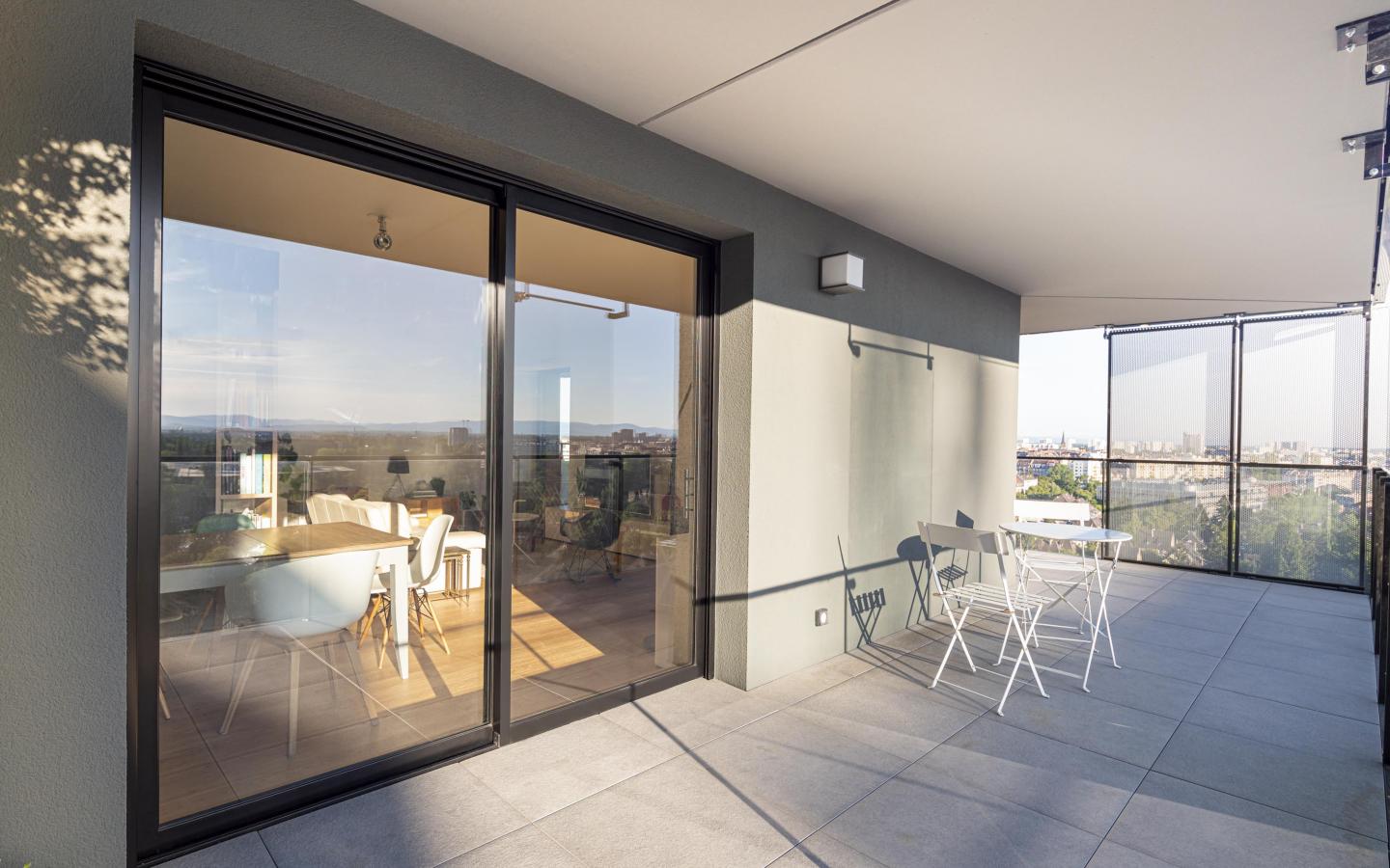 Skyplace, construction neuve à Strasbourg réalisée avec des menuiseries alu K-LINE. 