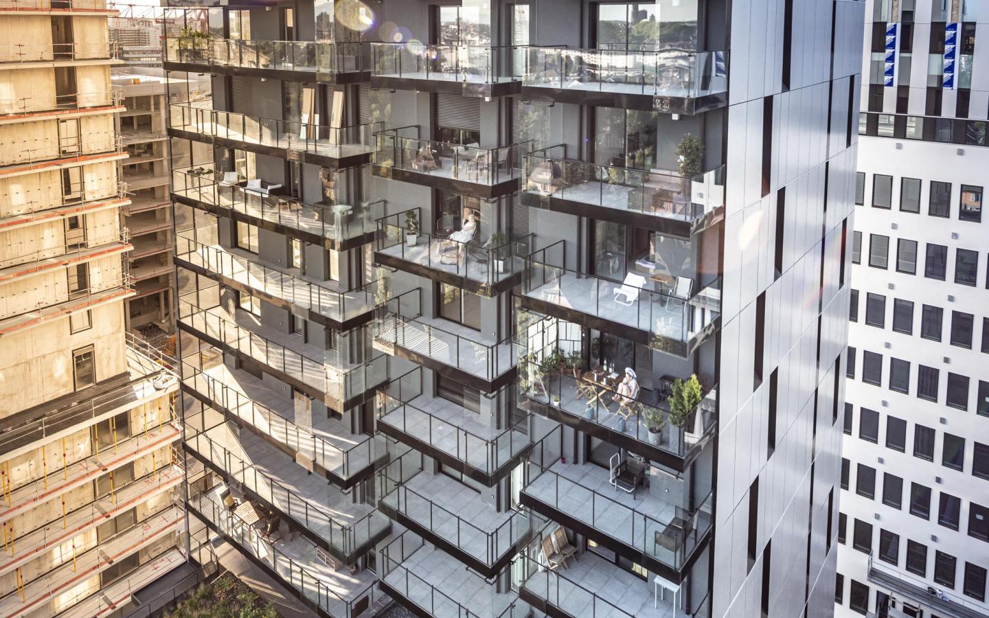Skyplace, construction neuve à Strasbourg réalisée avec des menuiseries alu K-LINE. 