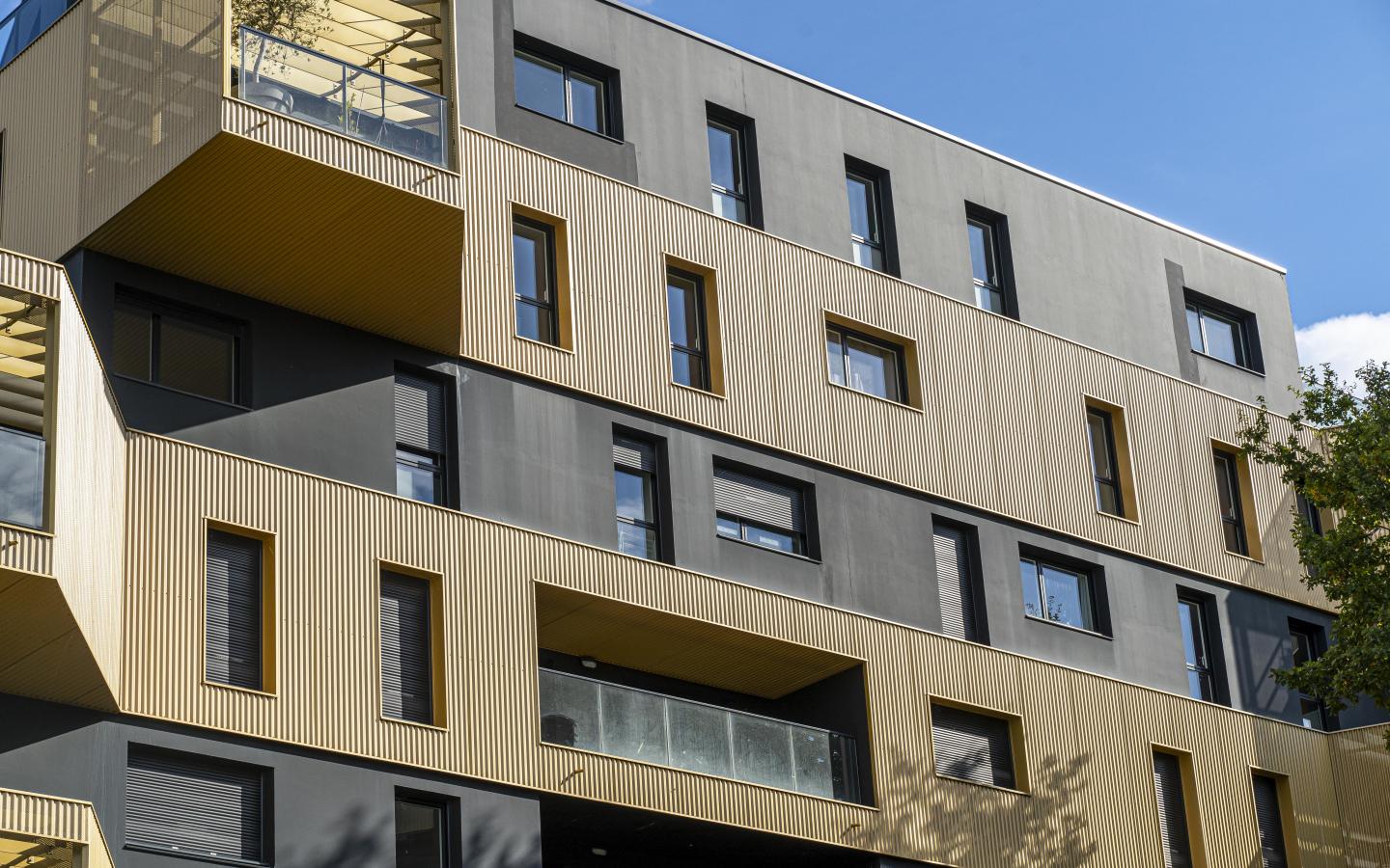 Equatoria, construction neuve à Rennes réalisée avec des menuiseries alu K-LINE.