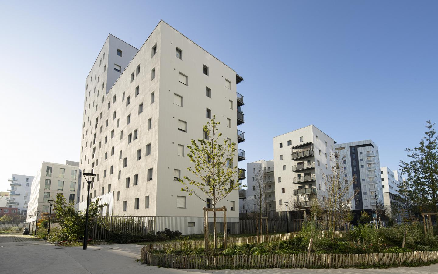 Le Pré Gauchet, construction neuve à Nantes réalisée avec des menuiseries alu K-LINE. 