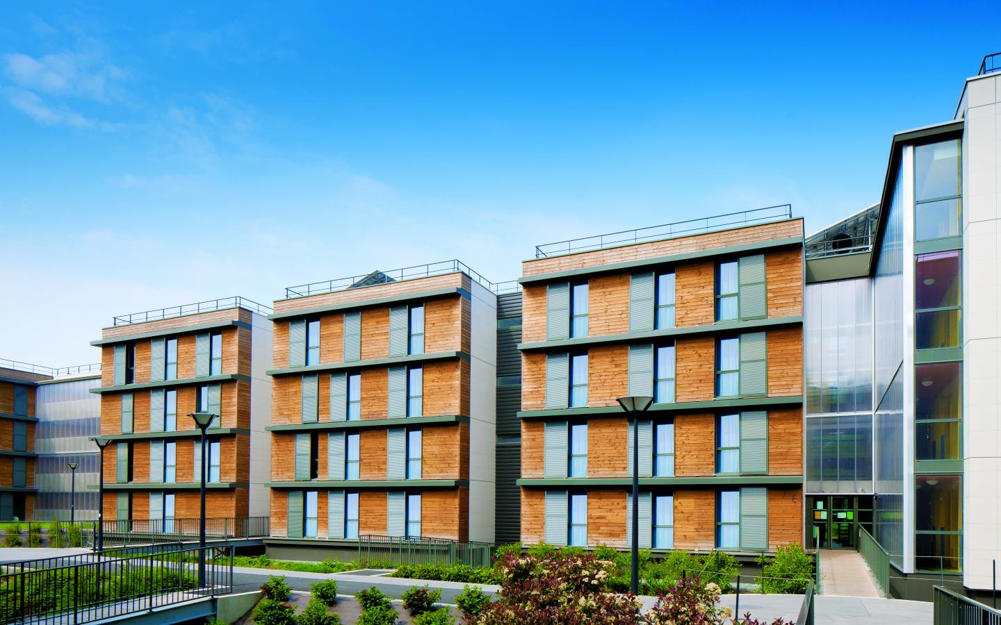 Résidence universitaire Volta, construction neuve à Angers réalisée avec des menuiseries alu K-LINE.