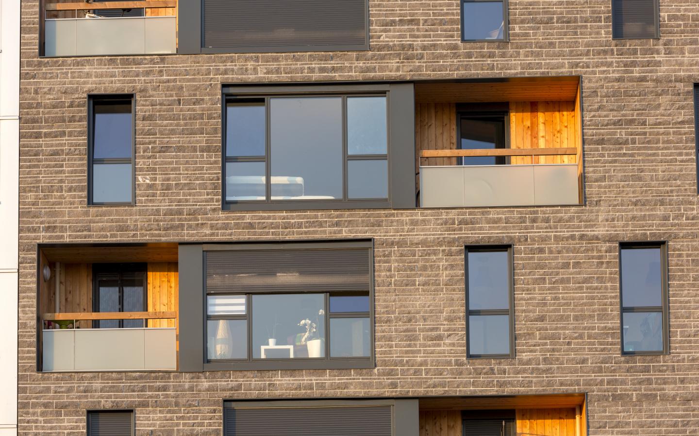 Les Pierres Noires, construction neuve à Nantes réalisée avec des menuiseries alu K-LINE. 