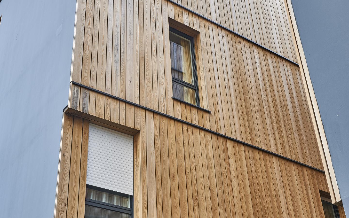 Le Keraban, la carosserie, construction neuve à Nantes réalisée avec des menuiseries alu K-LINE. 