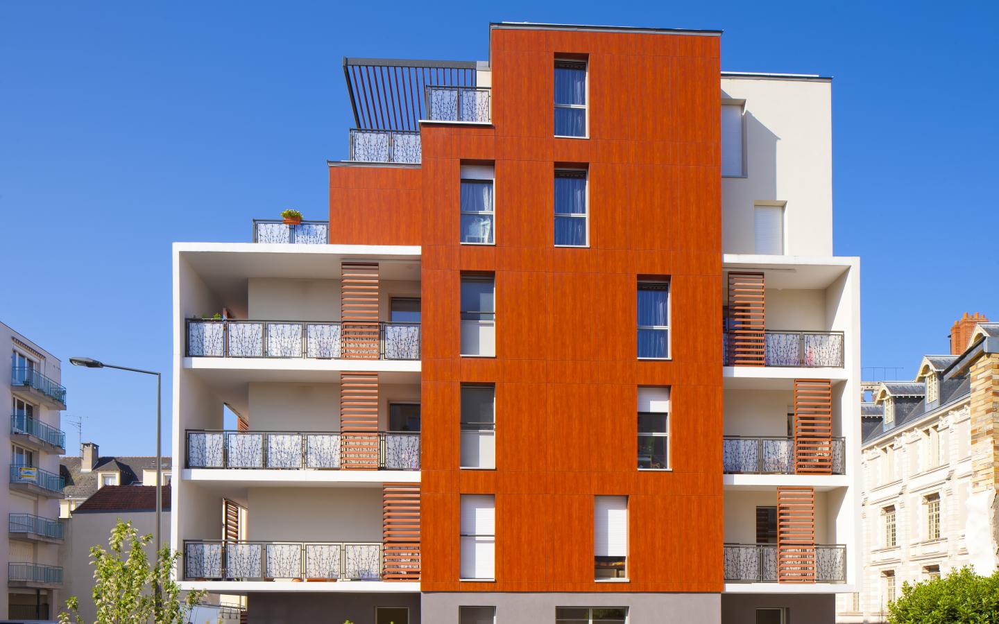 Les Bastions, construction neuve à Tours avec menuiseries alu K-LINE.