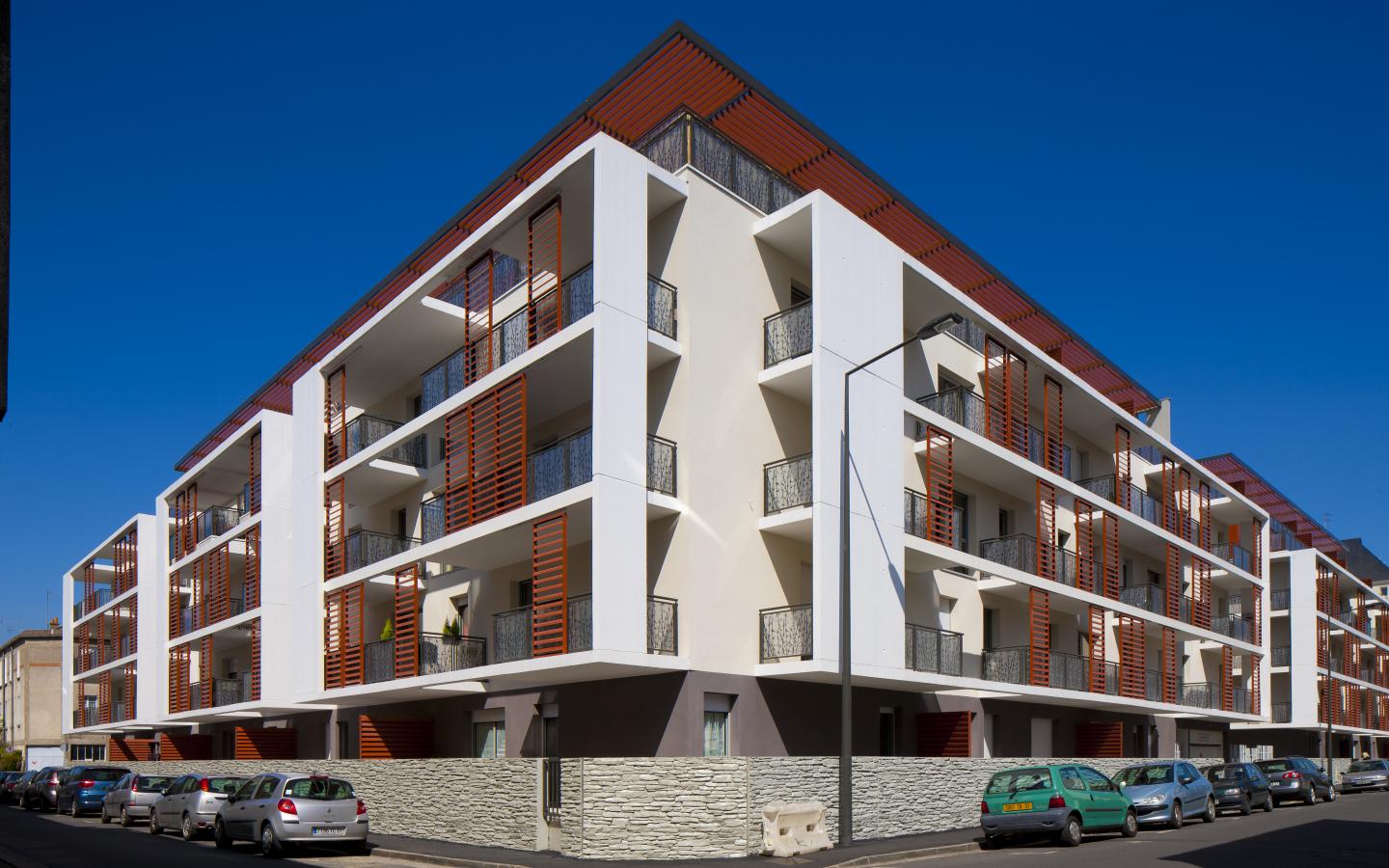Les Bastions, construction neuve à Tours avec menuiseries alu K-LINE.
