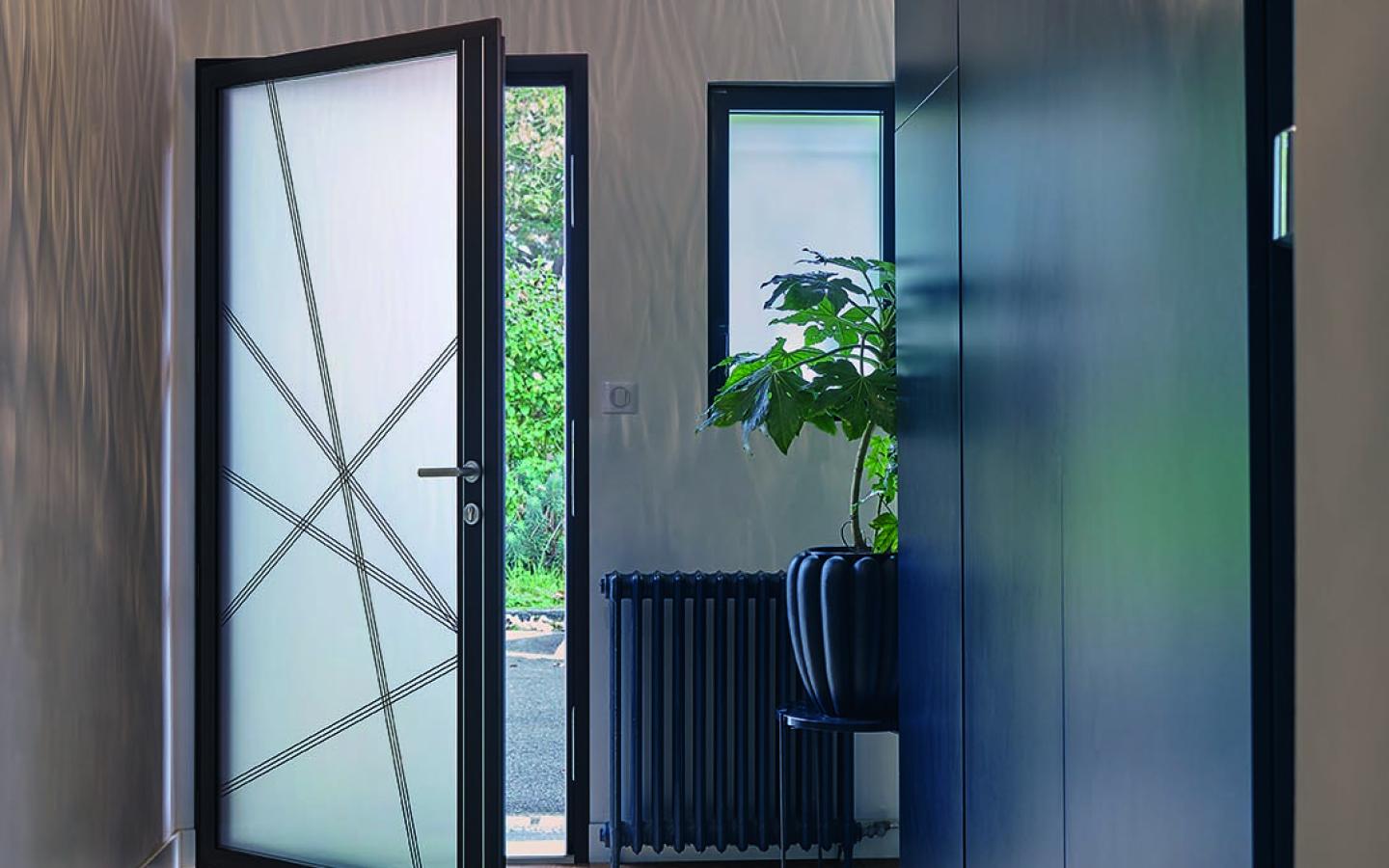 porte entree vitree moderne KLINE Symphonie interieur