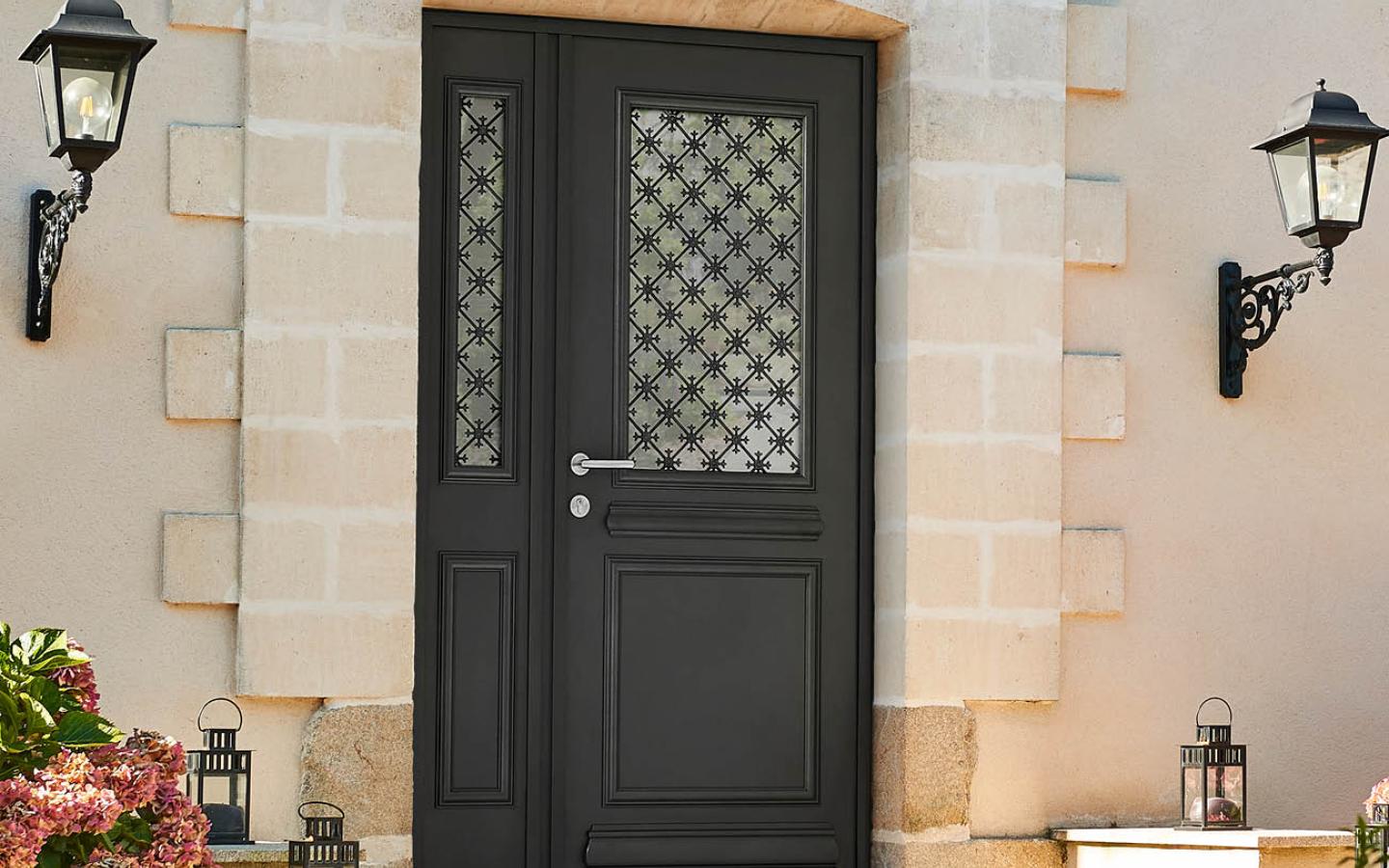 Porte entree traditionnelle Auteuil