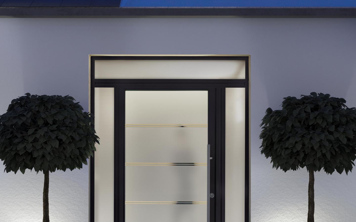 porte entree vitree moderne KLINE Symphonie exterieur