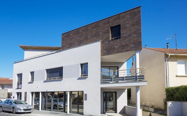 Les Jardins d'Eden, construction neuve à Albi réalisée avec des menuiseries alu K-LINE. 