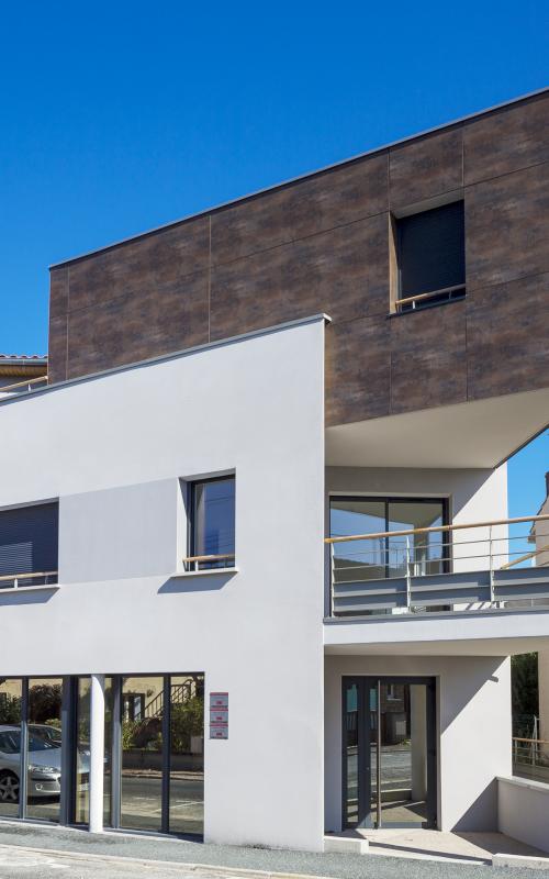 Les Jardins d'Eden, construction neuve à Albi réalisée avec des menuiseries alu K-LINE. 