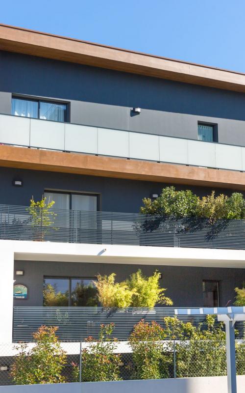 Résidence Allures, construction neuve à Montpellier réalisée avec des menuiseries alu K-LINE.
